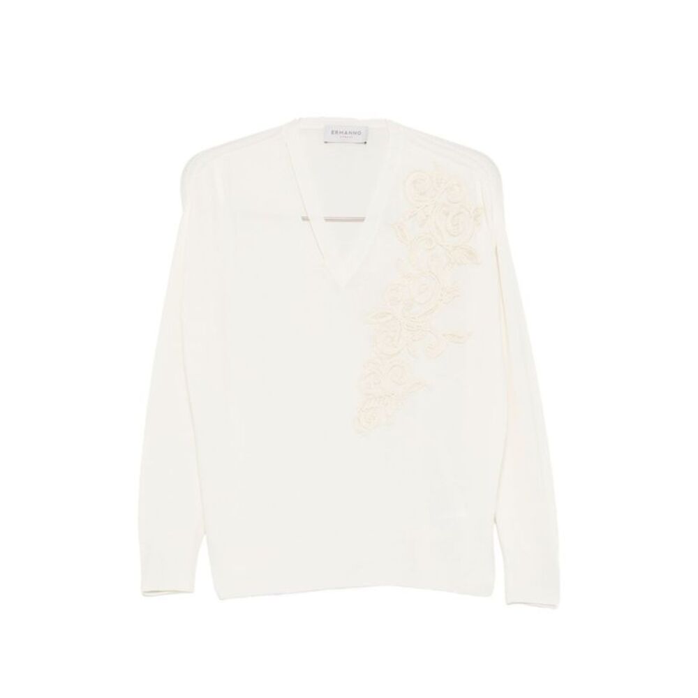 Ermanno Women Embroidered Cotton Sweater